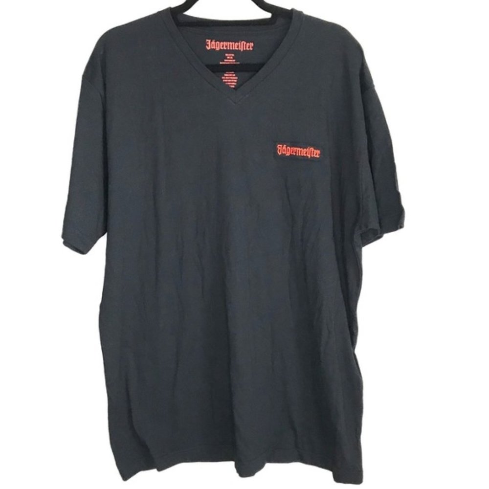 Jagermeister Men’s Limited Edition Black V-Neck Short Sleeve T-Shirt Size XXL